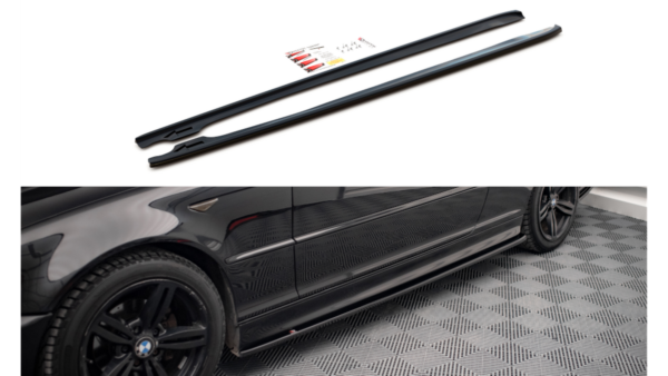 Lip Spoiler BMW 3 E46 M-Pack Side Skirts v.2 Gloss Black