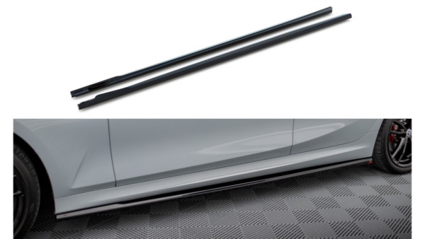 Lip Spoiler BMW 3 G20 G21 Facelift M-Pack Side Skirts Gloss Black
