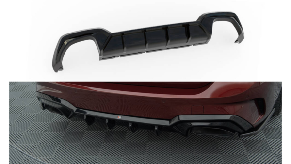 Diffuser BMW 3 G20 G21 M-Pack Rear Valance Fits car with towbar Gloss Black