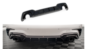 Diffuser BMW 3 G20 G21 M-Pack Rear Valance Fits car with towbar Gloss Black