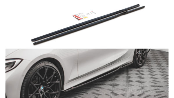 Lip Spoiler BMW 3 G20 G21 Side Skirts Gloss Black
