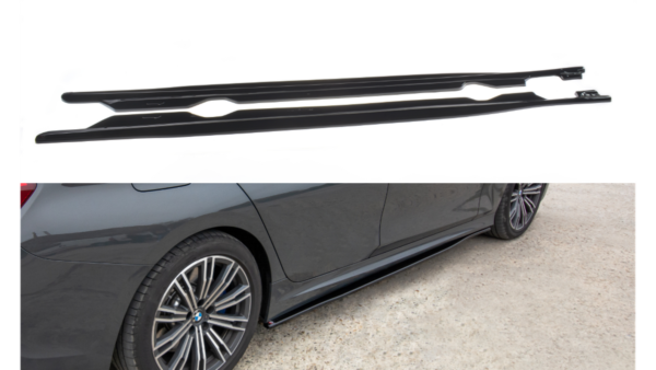 Lip Spoiler BMW 3 G20 M-pack Side Skirts Gloss Black