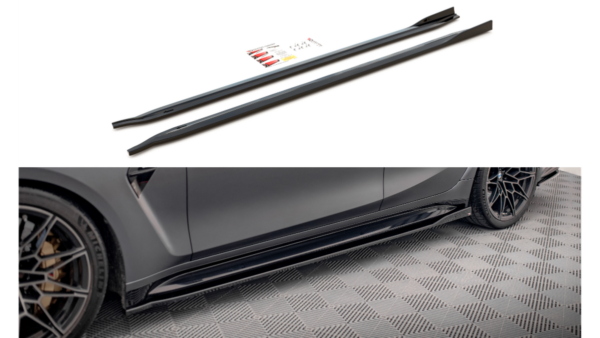 Lip Spoiler BMW 3 G80 M-Pack Side Skirts v.2 Gloss Black