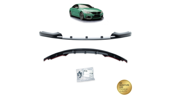 Lip Spoiler BMW 4 F32 F33 F36 Front Bumper Gloss Black