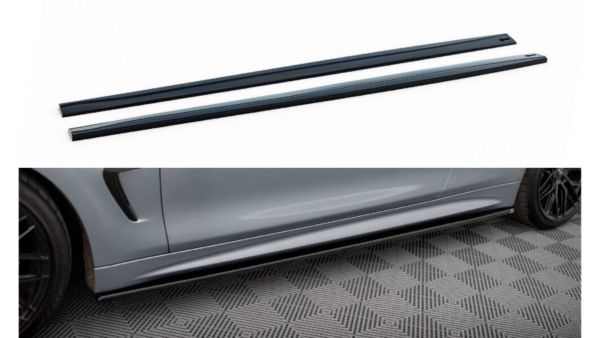 Lip Spoiler BMW 4 F32 F36 F33 M-Pack Side Skirts Gloss Black