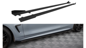 Lip Spoiler BMW 4 F32 F36 F33 M-Pack Side Skirts Street Pro Black + Gloss Flaps