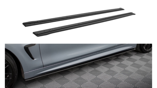 Lip Spoiler BMW 4 F32 F36 F33 M-Pack Side Skirts Street Pro Black-Red