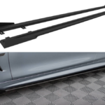 BMW 4 F32 F36 F33 M-Pack küljelaiendid Street Pro must-punane + läikivad Tiivad