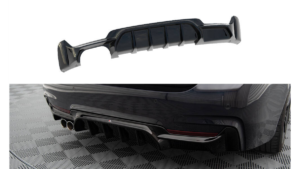 Lip Spoiler BMW 4 F32 F36 F33 M-Pack Rear Valance Single Exhaust Version one side Gloss Black