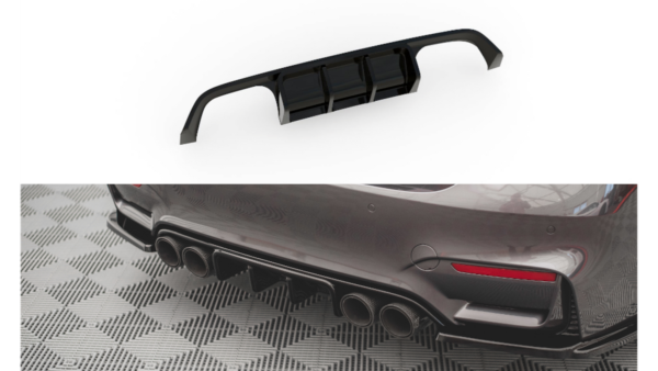 Lip Spoiler BMW 4 F82 M-Pack Rear Valance Gloss Black