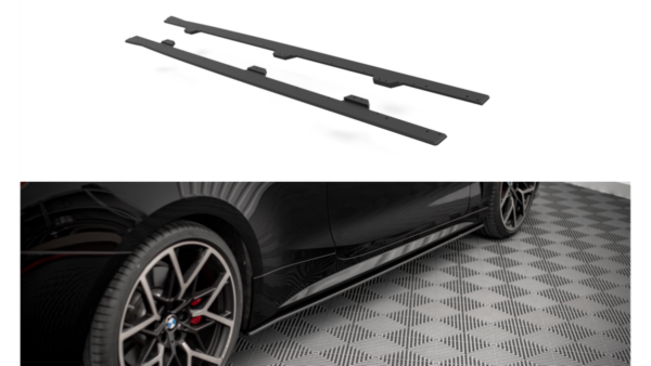 Lip Spoiler BMW 4 G22 M-Pack Side Skirts Street Pro Black