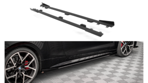 Lip Spoiler BMW 4 G22 M-Pack Side Skirts Street Pro Black + Gloss Flaps