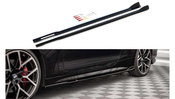 Lip Spoiler BMW 4 G22 M-Pack Side Skirts v.2 Gloss Black