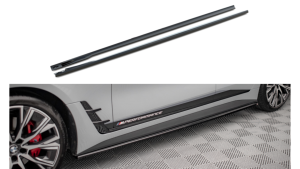 Lip Spoiler BMW 4 G26 M-Pack Side Skirts v.1 Gloss Black