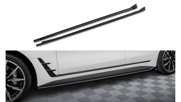 Lip Spoiler BMW 4 G26 M-Pack Side Skirts v.1 Gloss Black