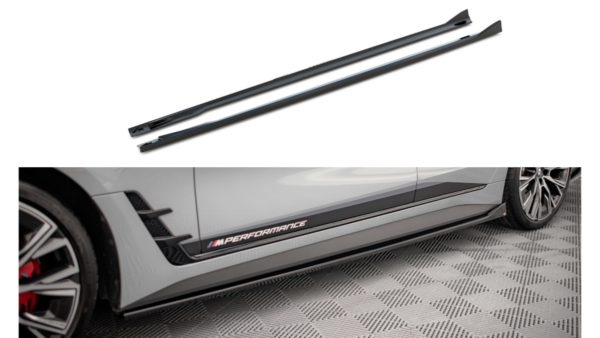 Lip Spoiler BMW 4 G26 M-Pack Side Skirts v.2 Gloss Black
