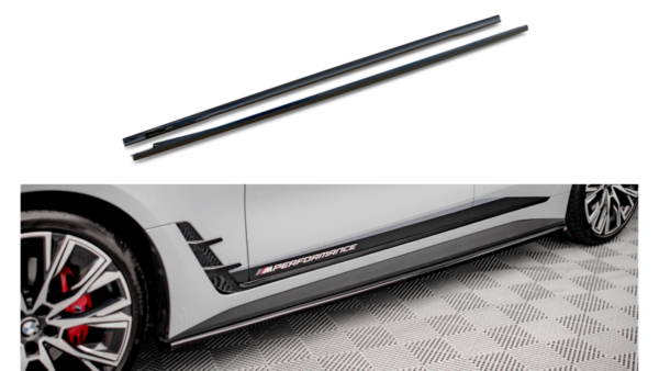 Lip Spoiler BMW 4 G26 M-Pack Side Skirts v.2 Gloss Black