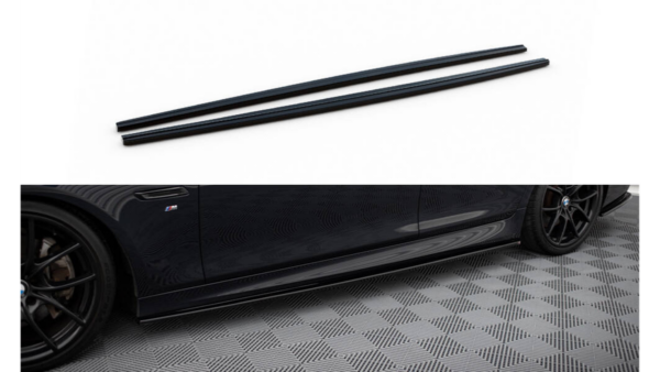 Lip Spoiler BMW 5 F10 F11 M-Pack Side Skirts Gloss Black