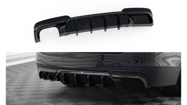 pol_pl_Dokladka-BMW-5-F10-M-Pack-Zderzak-Tyl-v-2-Wersja-z-podwojnym-wydechem-z-jednej-strony-Gloss-Black-278167_6.png Lip Spoiler BMW 5 F10 M-Pack Rear Valance v.2 Version with double exhaust on one side Gloss Black