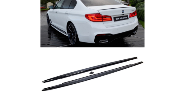 Lip Spoiler BMW 5 G30 G31 Side Skirts Gloss Black