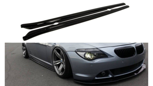 Lip Spoiler BMW 6 E63 E64 Side Skirts Gloss Black