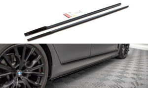 Lip Spoiler BMW 7 G11 Facelift M-Pack Side Skirts Gloss Black