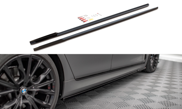 Lip Spoiler BMW 7 G11 Facelift M-Pack Side Skirts Gloss Black