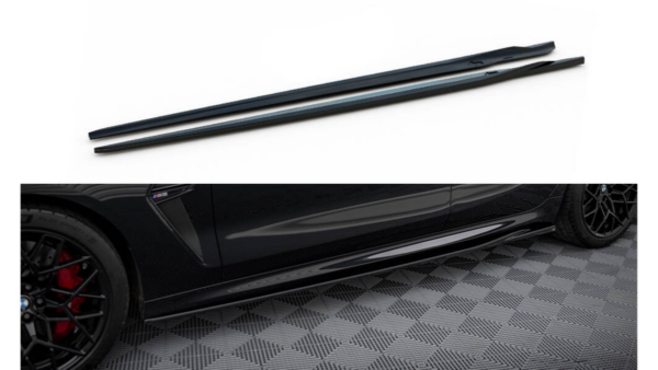 Lip Spoiler BMW 8 F93 G16 M-Pack Side Skirts v.2 Gloss Black