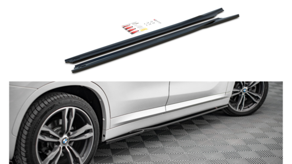 Lip Spoiler BMW X1 F48 M-Pack Side Skirts Gloss Black