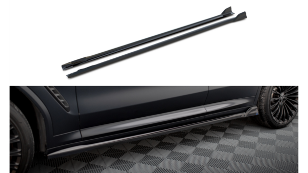 Lip Spoiler BMW X3 G01 Facelift M-Pack Side Skirts Gloss Black