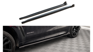 Lip Spoiler BMW X6 F16 M-Pack Side Skirts v.2 Gloss Black