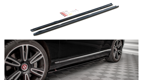 Lip Spoiler Bentley Continental GT II V8 S Side Skirts Gloss Black