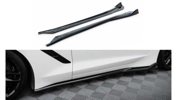 Lip Spoiler Chevrolet Corvette C7 Side Skirts v.2
