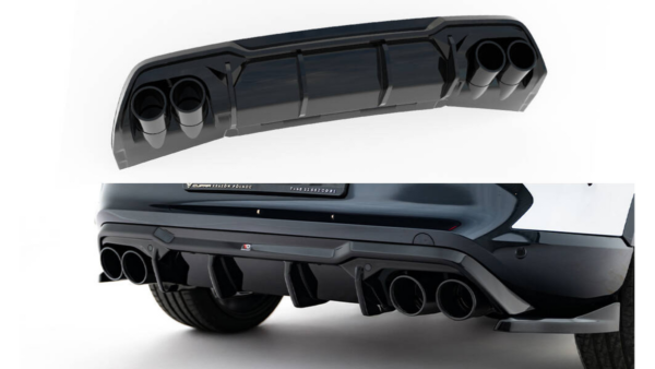 Lip Spoiler Cupra Formentor Mk1 Facelift Silver Rear Valance v.3 Gloss Black