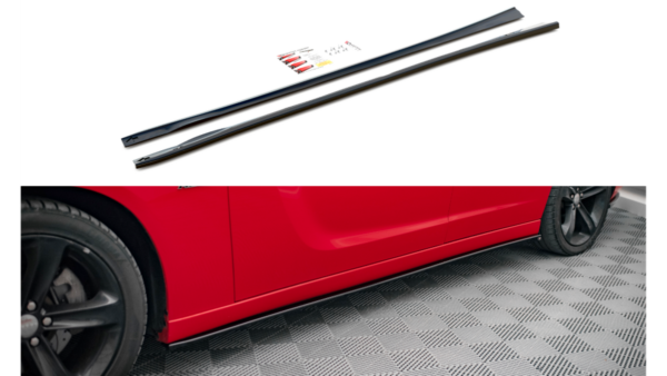 Lip Spoiler Dodge Charger VII Facelift RT Side Skirts Gloss Black