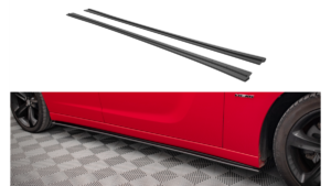 Lip Spoiler Dodge Charger VII Facelift RT Side Skirts Street Pro Black-Red