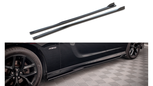 Lip Spoiler Dodge Charger VII Facelift SRT Side Skirts Gloss Black