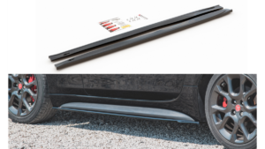 Lip Spoiler Fiat 124 Spider Abarth Side Skirts Gloss Black