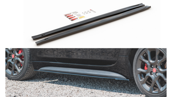 Lip Spoiler Fiat 124 Spider Abarth Side Skirts Gloss Black