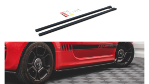 Lip Spoiler Fiat 500 Abarth I Facelift Side Skirts Gloss Black