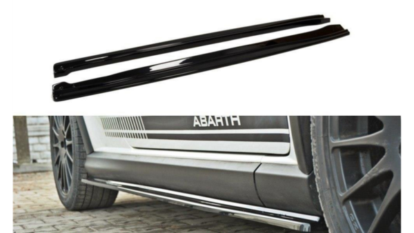 Lip Spoiler Fiat Grande Punto Abarth Side Skirts Gloss Black
