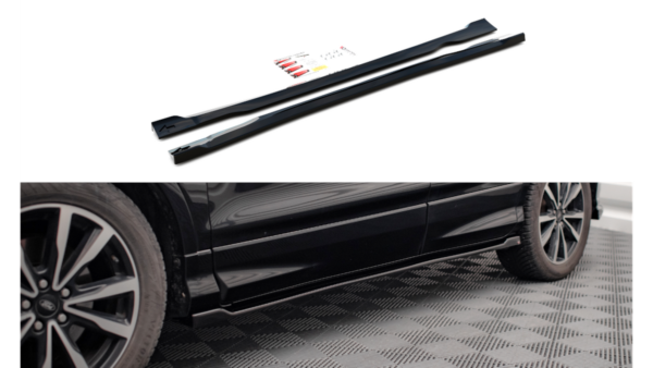 Lip Spoiler Ford Escape III ST-Line Side Skirts Gloss Black