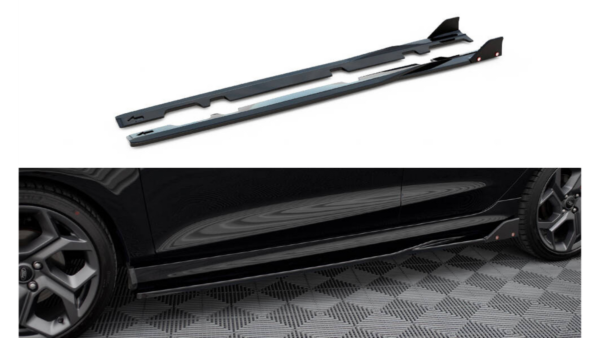 Diffuser Ford Fiesta VIII ST Side Skirts v.2 Gloss Black + Flaps