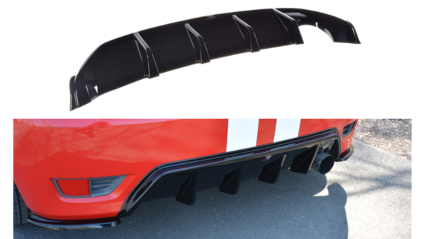 Lip Spoiler Ford Fiesta VI ST Rear Valance Gloss Black