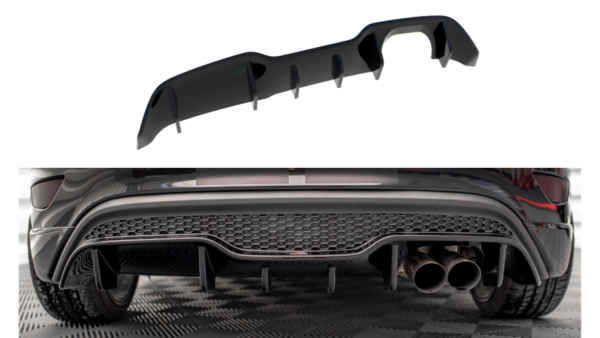 Lip Spoiler Ford Fiesta VII Facelift ST Rear Valance Gloss Black