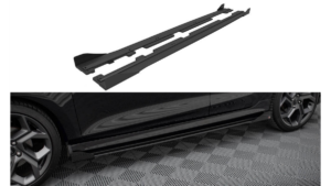Lip Spoiler Ford Fiesta VIII ST ST-Line Side Skirts Racing Black-Red + Gloss Flaps