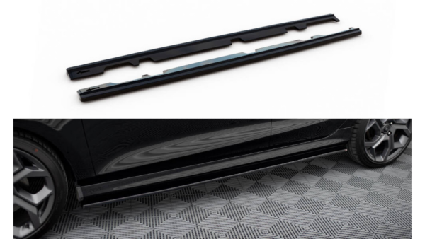 Lip Spoiler Ford Fiesta VIII ST ST-Line Side Skirts v.1 Gloss Black