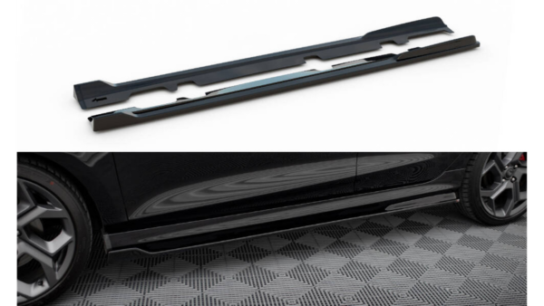 Lip Spoiler Ford Fiesta VIII ST ST-Line Side Skirts v.3 Gloss Black