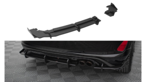Lip Spoiler Ford Fiesta VIII ST Rear Valance + Flaps Black Racing Durability