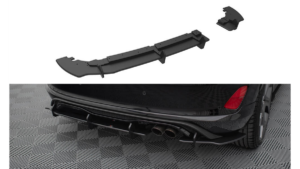 Lip Spoiler Ford Fiesta VIII ST Rear Valance + Flaps Black-Red Racing Durability